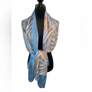 Tasha Zebra Print Scarf, Lightly Flawed